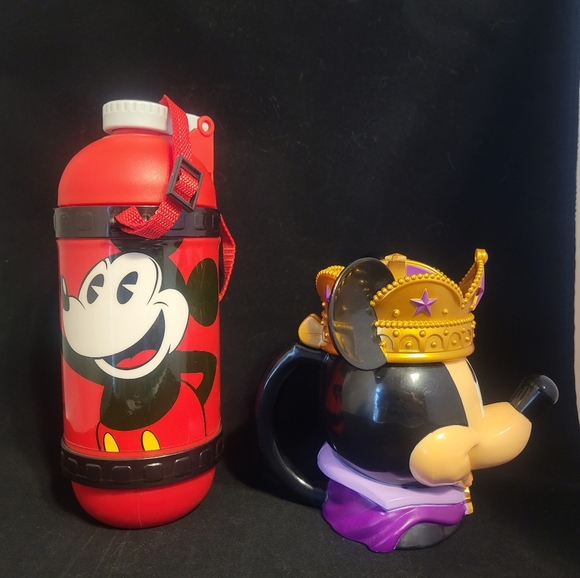 Vintage LOT of 2 Disney Mickey Mouse Travel Mugs - Disney Channel/Disney on Ice- - Picture 7 of 14